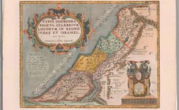 E42 - 1586 - TYPUS CHOROGRAPHICU, CELEBRIUM LOCORUM IN REGNO IUDAE ET ISRAHEL, arte factus Tielemanno Stella Sigenensi